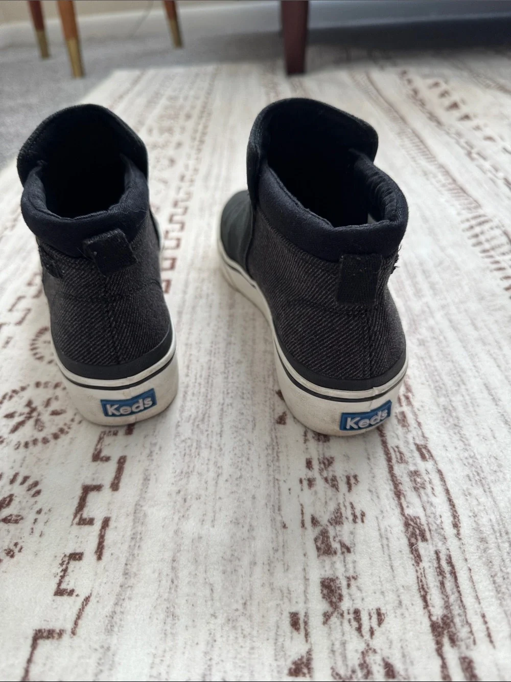 Keds Black High-Top Suede Platform Sneakers